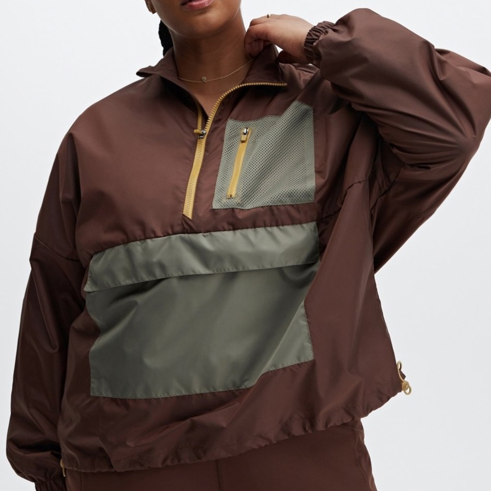 Fabletics 3X Shawn Cropped Half-Zip Jacket- NWT